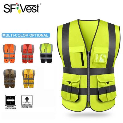 China Safety Vest Available Printed Reflective Vest Indicator Marks High Construction for sale