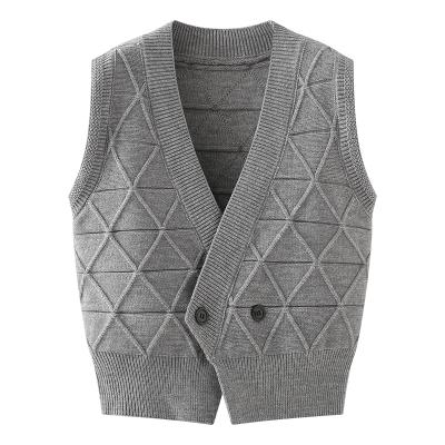 China Knitted Rhombic Cardigan Breathable V-Neck Women Sleeveless Sweater New Knit Ves for sale