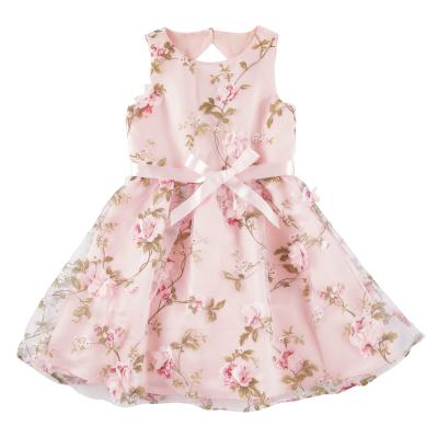 China Viable Kids Dress Sweet Pink Bridesmaid Dresses Floral Princess Kids Wedding Children Tutu Party Dresses For Girls for sale