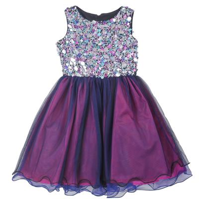 China 2021 Breathable Fashion New Design Summer Embroidered Girl Dress With Sequins for sale