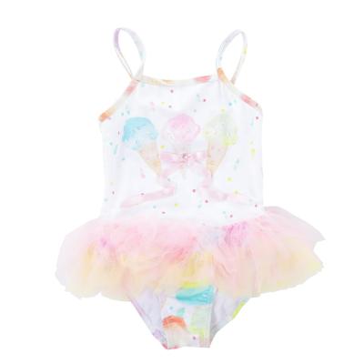 China Maio Breathable One-Piece Baby Girl Bathing Suit Swimwear Girls Summer Flamingo Swan Parrot Tutu Swimsuit Kids Plus Size for sale