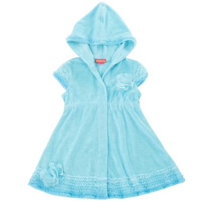 China Comfortable sleeveless washable one piece flannel hooded robe for sale