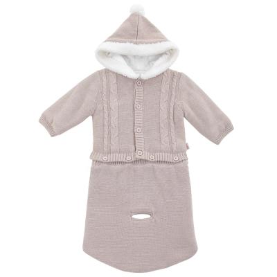 China Spandex / Cotton Organic Baby Knitted Christmas Romper Sets Long Sleeve Baby Boy Winter Baby Romper Dress Clothes Rompers for sale