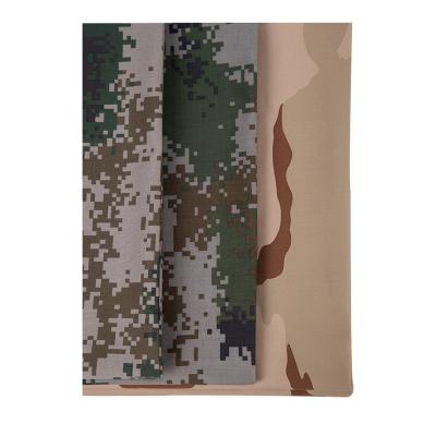 China TC Camouflage Fabric 16s*16s 245GSM 65/35 Ripstop Custom Anti-Static Cheap Waterproof Camouflage Fabric for sale