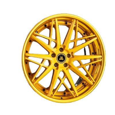 China JZ64 Aluminum Alloy Custom Polished 2 Piece Forged Race Car Wheel 17 18 19 20 21 22 Inch Passenger Car Wheel for sale