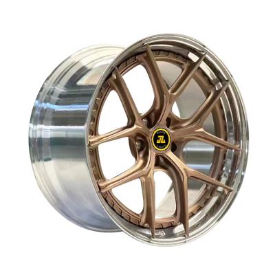 China JZ65 Aluminum Alloy Bronze/Gold Brushed Forged Alloy Wheel 17 18 19 20 21 22 Inch HF Custom Wheel Rim for sale