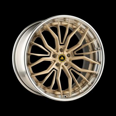 China JZ67 aluminum alloy custom forged 2 piece luxury wheel 15 16 17 18 19 20 21 22 inch concave design rim rines for racing car for sale