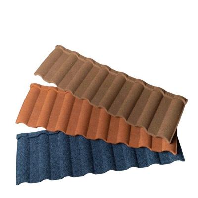 China Factory supply modern building material red color stone coated metal roofing tiles for sale