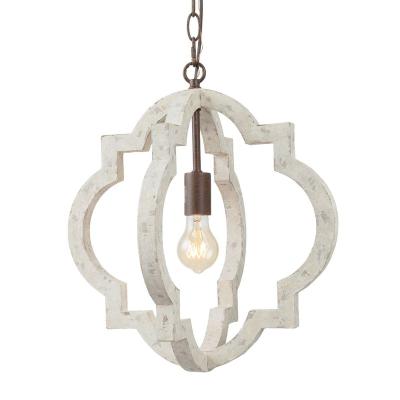 China Rustic Farmhouse Amazon 1-Light E 26 Bleached Wood Chandeliers For Home Hotel Villa Kitchen Free Sample for sale