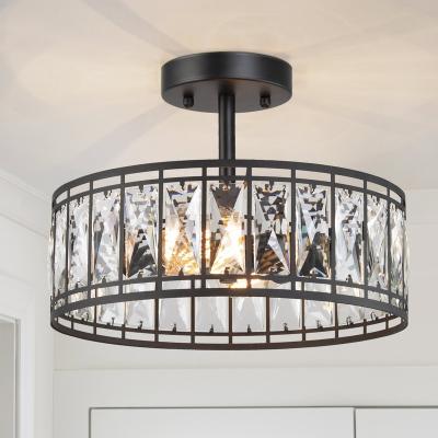 China Farmhouse 2-Light Modern Glass Chandelier, Crystal Chandelier for sale