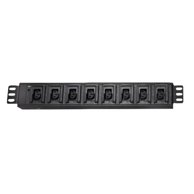 China Industrial Aluminum Black PDU Outlets Overloading Protected Energy Meter Rack Mount PDU For Data Center for sale