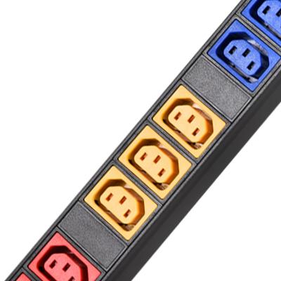 China Customization 19 Inch Horizontal Aluminum Industrial PDU Socket 8 Ports Outlet For Data Center for sale