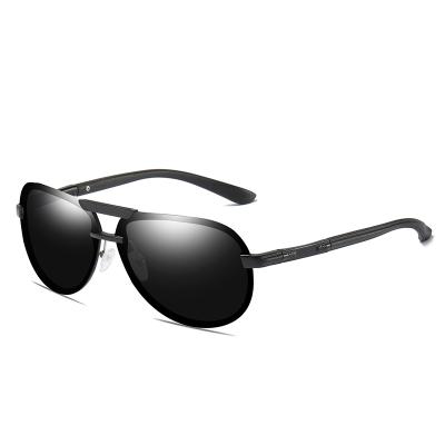 China High Quality Fashion Retro Aluminum-magnesium Women Men Toad Borderless Mount Mirror Polarized Driving Sunglasses for sale