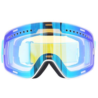 China Outdoor Men Ski Goggles Snowboard Glasses New Sports UV400 Double Layer Magnetic Anti-fog Anti-fog Glasses for sale