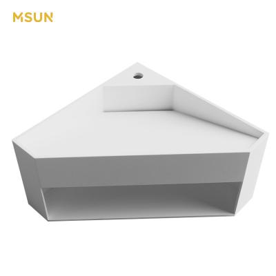 China Modern Acrylic Solid Outdoor Basin Basin Small Corner Hand Washing Sanitary Ware Wash Basin for sale