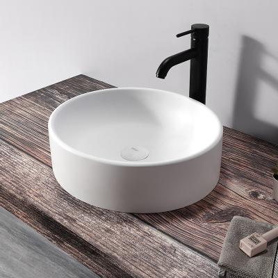 China Single Position 12 Inch Deep Sink Bathroom Vanity Round Basin Solid Surface UK Sink for sale