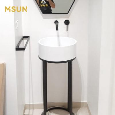 China Stain Resistance Acrylic Solid Surface Wash Basin Designs Wash Sink Bath Room Sink For Apartment for sale