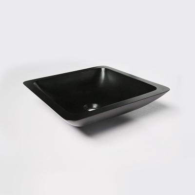 China High Quality Stain Resistance Black One Sink Colored Countertop Wash Basin For Home for sale