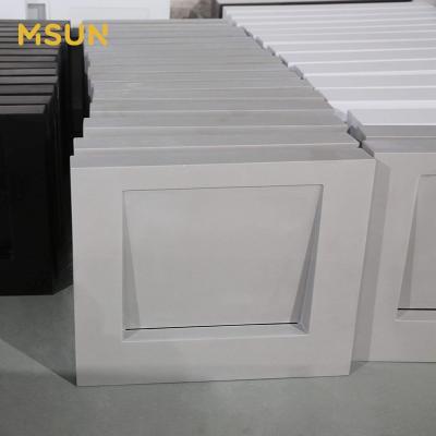 China Modern small solid acrylic cabinet basin single artificial stone wall mountd basin by mold for sale