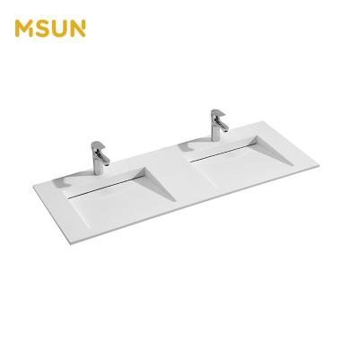 China Modern Popular Modern Bathroom Sink Hit Cabinet Basin Resin Wash Basin MSUN-1332 for sale