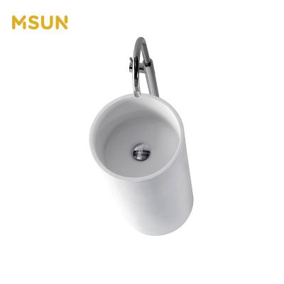 China Stain Resistance Lavabo Floor Standing Designer Stone Wash Basin for sale