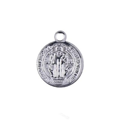 China SILVER Plated Custom Premium RHODIUM Coin Charm Promotion Rhodium Silver Coin 10X7Mm Necklace Pendants For Accessories for sale