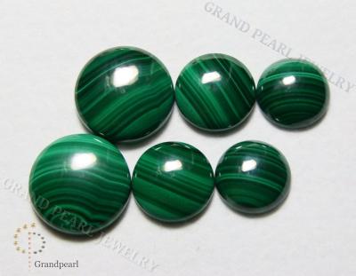 China No malachite - 25mm round cabochon, loose gemstone for sale