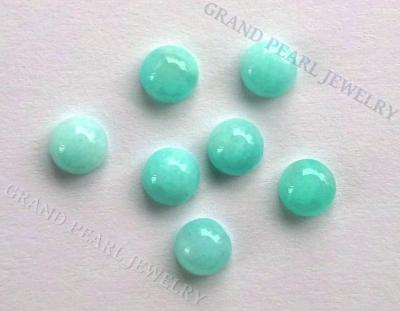 China Amazonite stone - 6mm round cabochon, semi-precious stone beads, loose natural gemstone for sale