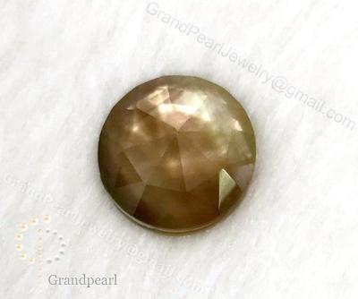 China - Doublet Cabochon_12mm - BALAI mother-of-pearl combined with faceted crystal - round for sale