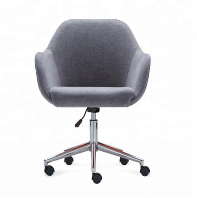 China Movable Curved Backrest Office Movable And Adjustable Swivel Chair Armchair Velvet Office Chair for sale