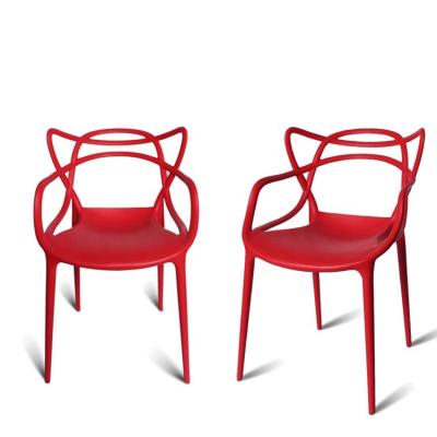 China Stackable Stackable Chairs Canton Chair PP Plastic Metal Frame Dining Chair for sale