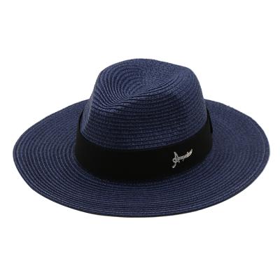 China Hot Selling Classic Panama Hat Papyrus Straw Hat Multicolor Summer Straw Character Panama Hat for sale