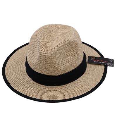 China 2021 High Quality Fashionable Character Straw Hats For Men And Women Color Beach Travel Panama Straw Hats for sale