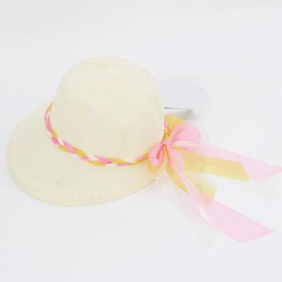 China Breathable Factory Direct Selling Summer Beach Hat Female Casual Sunshade Hat Outdoor Bowknot Beach Hat for sale