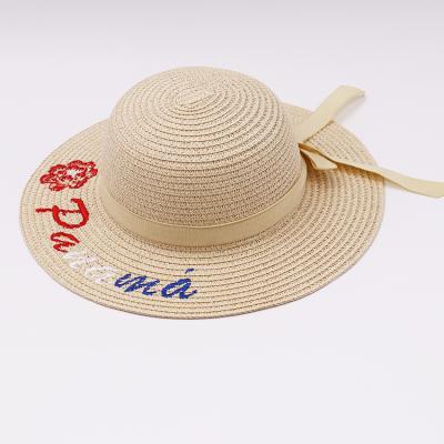 China Custom Girls Holiday Character Print Straw Hat Kids Mexican Quick-Drying Straw Hat For Kids for sale