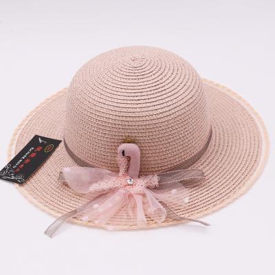 China Character manufacturers supply natural eco-friendly straw hat safety children soft straw hat for sale