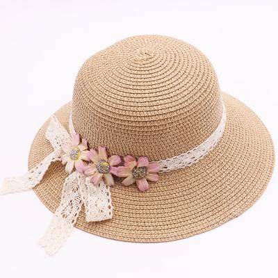 China Wholesale Children's Summer New Diamond Flower Sunscreen Woven Straw Hat Character Merchants for sale