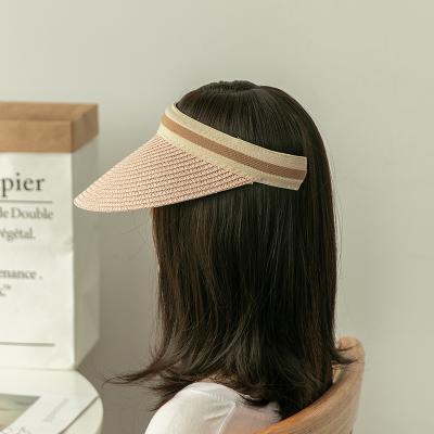 China New Character Straw Summer Ladies Baseball Hat Top Cap Sun Visor Running Empty Hat For Woman for sale