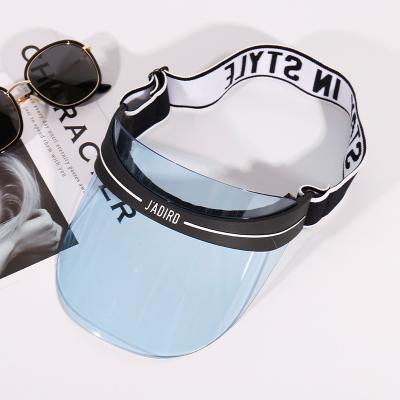 China New Style PVC Character Sun Hat Ladies Big Brim Empty UVproof Top Hat Casual Candy Windproof Cap for sale