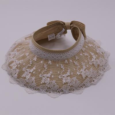 China Multicolor Character Summer Straw Hat With Adjustable Size Straw Woven Women's Empty Sun Hat for sale