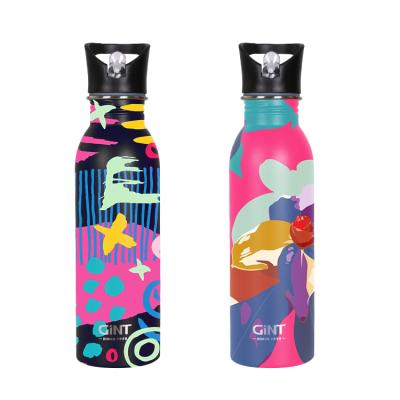 China Sustainable Water Bottle 500ml Straw Bottle Single-Layered Drinking Custom Logo For Visit To Camp for sale