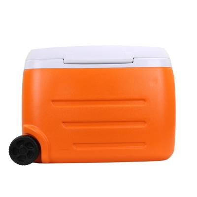 China Waterproof GiNT 55L China Suppliers Ice Cooler Box Portable Wheels Handles Hard Cooler Cooler Boxes For Party for sale