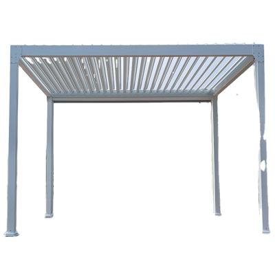 China Easily Assembled Outdoor Opening garden louvered pegola Waterproof Aluminum pergola with LED light for sale