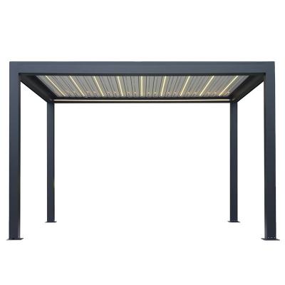 China Easily Assembled Aluminum Frame Outdoor Canopy Pool Garden Patio Gazebo Louvered Roof Pergola for sale