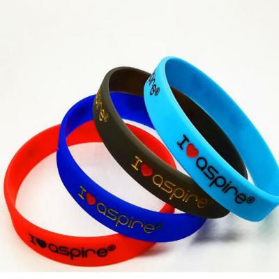 China Fashionable Custom Embossed Silicone Promotional Cheap Wristband for sale