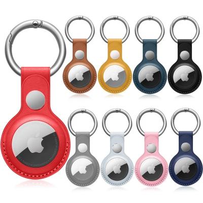 China Shockproof New Arrival Chain PU Airtag Anti-lost Key Cover Device For Airtag Case With Keychain For Apple, Airtag PU Cover for sale