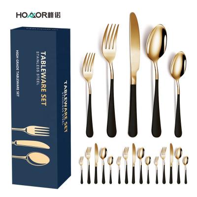 China Factory Direct Sale Flatware Set Knife Fork Spoon 1010 Pcs Stainless Steel Disposable Dinnerware Sets and Tea Spoon 20 Pcs With Gift Box for sale