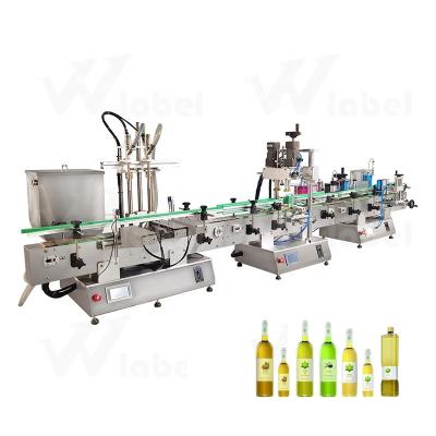 China Automatic Food Cooking Oil Soybean Sacue Olive Oil And Packing Filling Labeling Machine Capping Production Line for sale