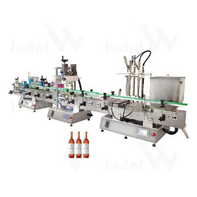 China Easy Food Factory Low Price Operate Liquid Bottle Motor Motor Filling Labeling Machine Capping Production Line for sale