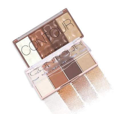 China Private Label Make Up Cosmetics Contour Palette Blush Waterproof High Pigment Makeup Contour Palette QDCP004 for sale